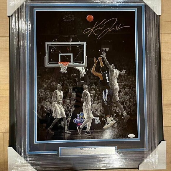 Kris Jenkins signed autographed "the Shot" Villanova 16x20 framed photo JSA - Picture 1 of 5